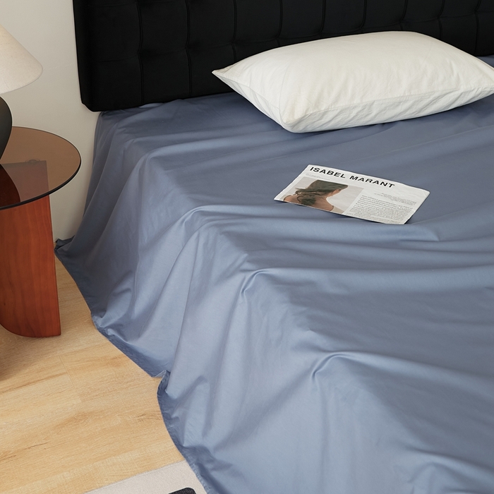 91家纺网 家纺一手货源 找家纺 EH家居 2025全棉半糖主义-单品系列-床单 半糖-晴蓝