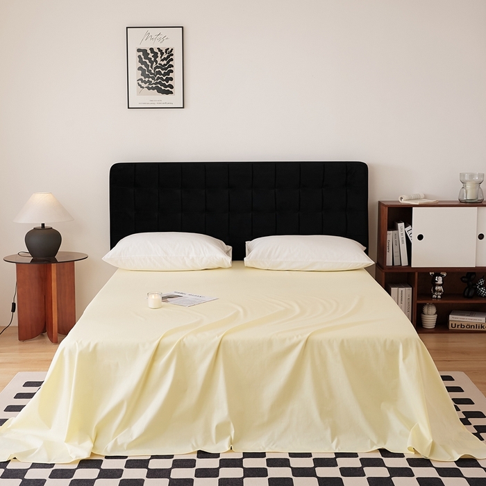 EH家居 2025全棉半糖主义-单品系列-床单 半糖-浅鹅黄