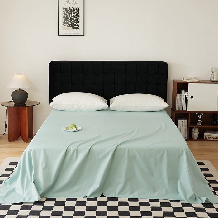 EH家居 2025全棉半糖主义-单品系列-床单 半糖-浅葱绿
