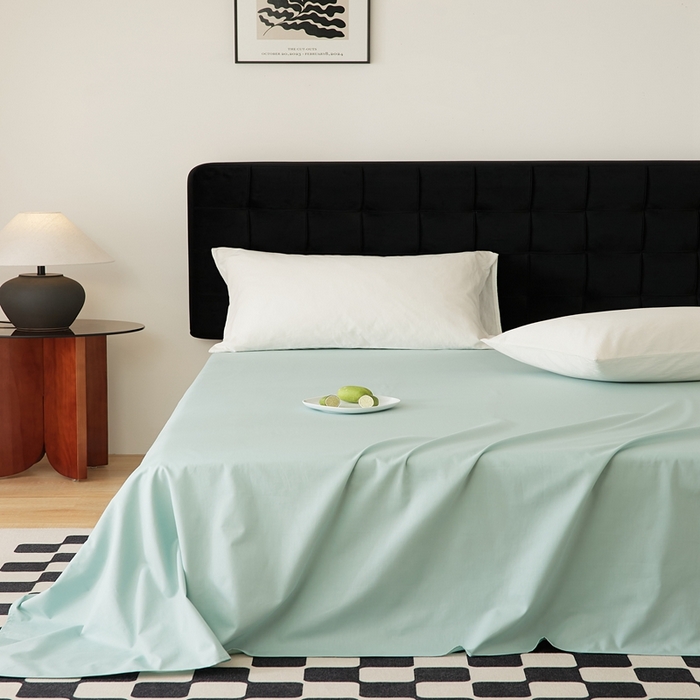 91家纺网 家纺一手货源 找家纺 EH家居 2025全棉半糖主义-单品系列-床单 半糖-浅葱绿