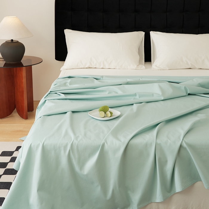 91家纺网 家纺一手货源 找家纺 EH家居 2025全棉半糖主义-单品系列-床单 半糖-浅葱绿