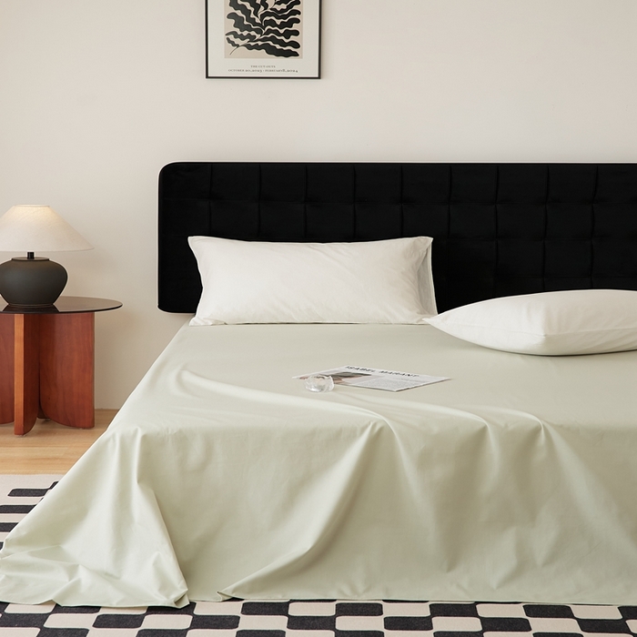 91家纺网 家纺一手货源 找家纺 EH家居 2025全棉半糖主义-单品系列-床单 半糖-浅草色