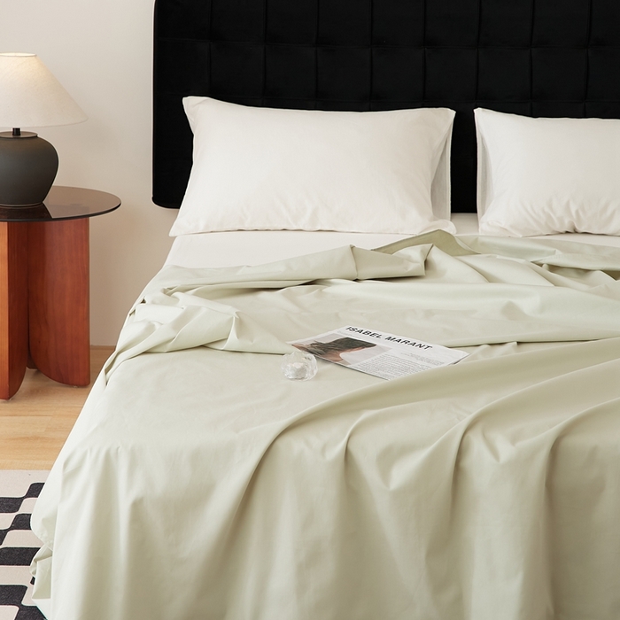 91家纺网 家纺一手货源 找家纺 EH家居 2025全棉半糖主义-单品系列-床单 半糖-浅草色