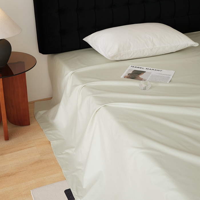 91家纺网 家纺一手货源 找家纺 EH家居 2025全棉半糖主义-单品系列-床单 半糖-浅草色