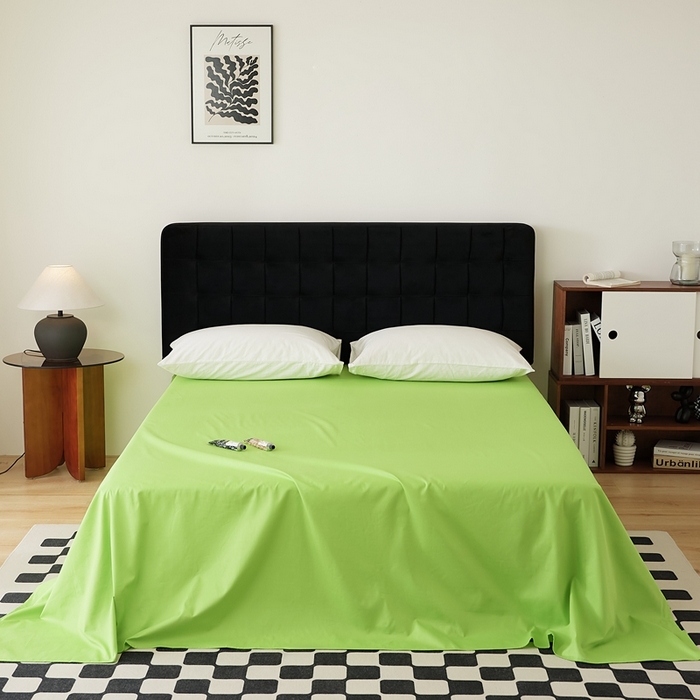 EH家居 2025全棉半糖主义-单品系列-床单 半糖-苹果绿