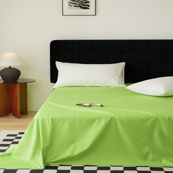 91家纺网 家纺一手货源 找家纺 EH家居 2025全棉半糖主义-单品系列-床单 半糖-苹果绿