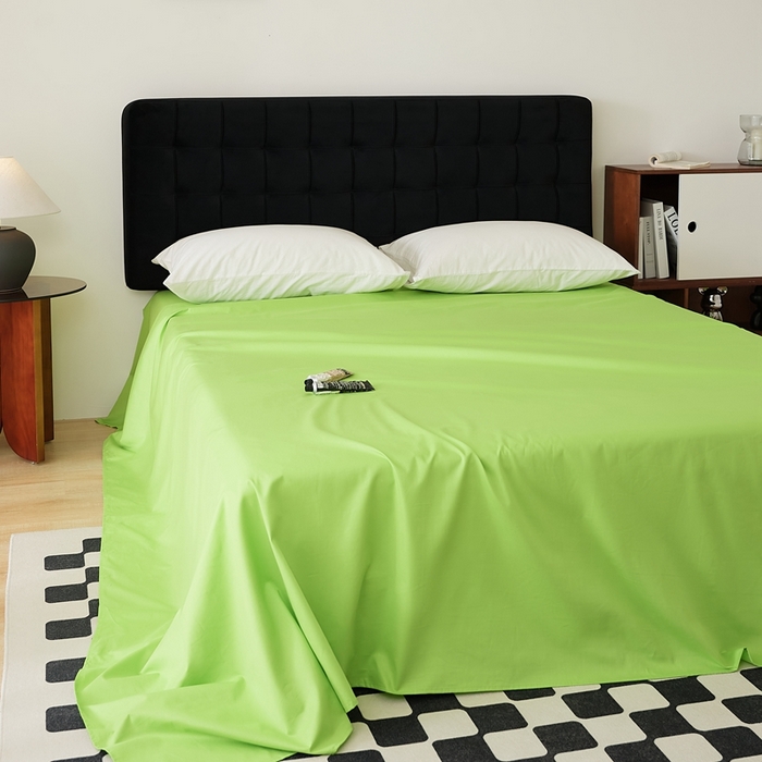 91家纺网 家纺一手货源 找家纺 EH家居 2025全棉半糖主义-单品系列-床单 半糖-苹果绿