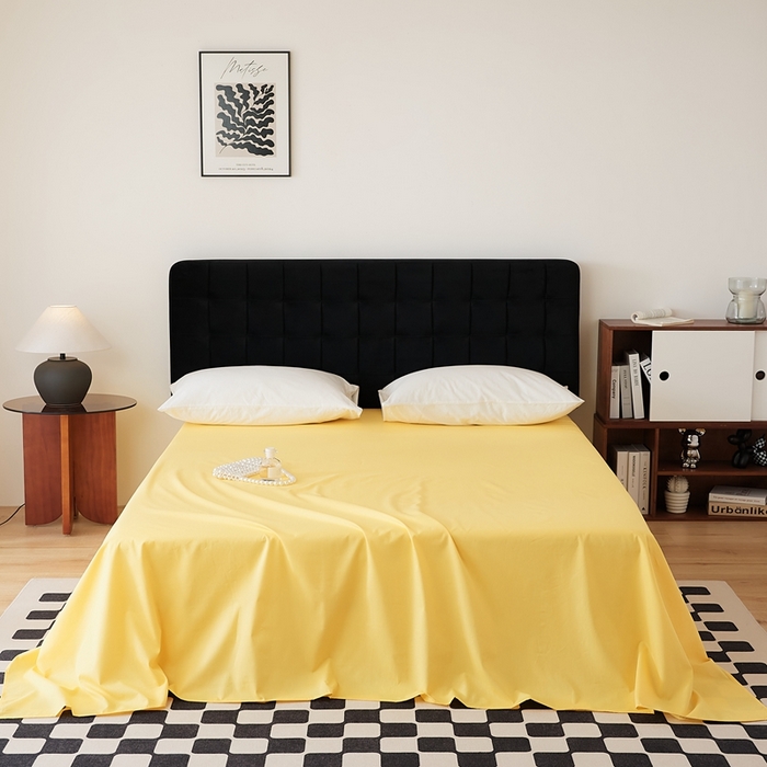 EH家居 2025全棉半糖主义-单品系列-床单 半糖-芒果黄