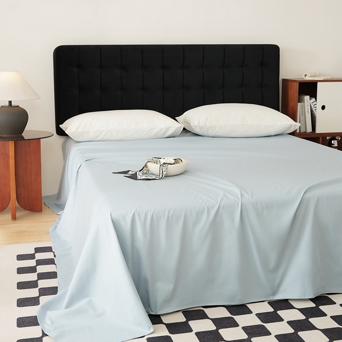 91家纺网 家纺一手货源 找家纺 EH家居 2025全棉半糖主义-单品系列-床单 半糖-光蓝