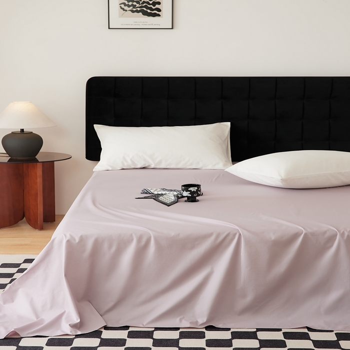 91家纺网 家纺一手货源 找家纺 EH家居 2025全棉半糖主义-单品系列-床单 半糖-粉紫