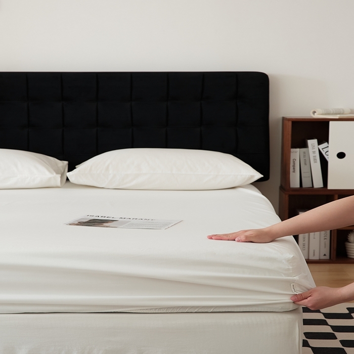 91家纺网 家纺一手货源 找家纺 EH家居 2025全棉半糖主义-单品系列-床笠 半糖-纯白