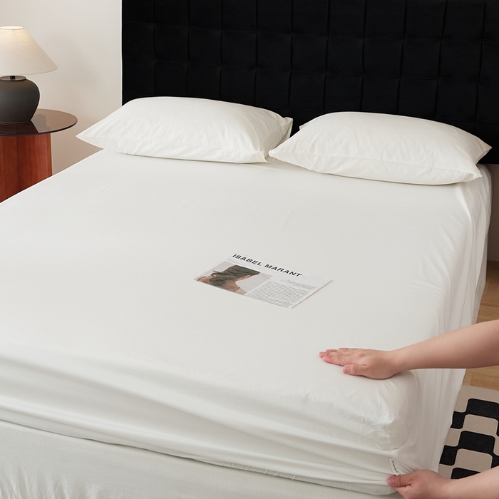 91家纺网 家纺一手货源 找家纺 EH家居 2025全棉半糖主义-单品系列-床笠 半糖-纯白