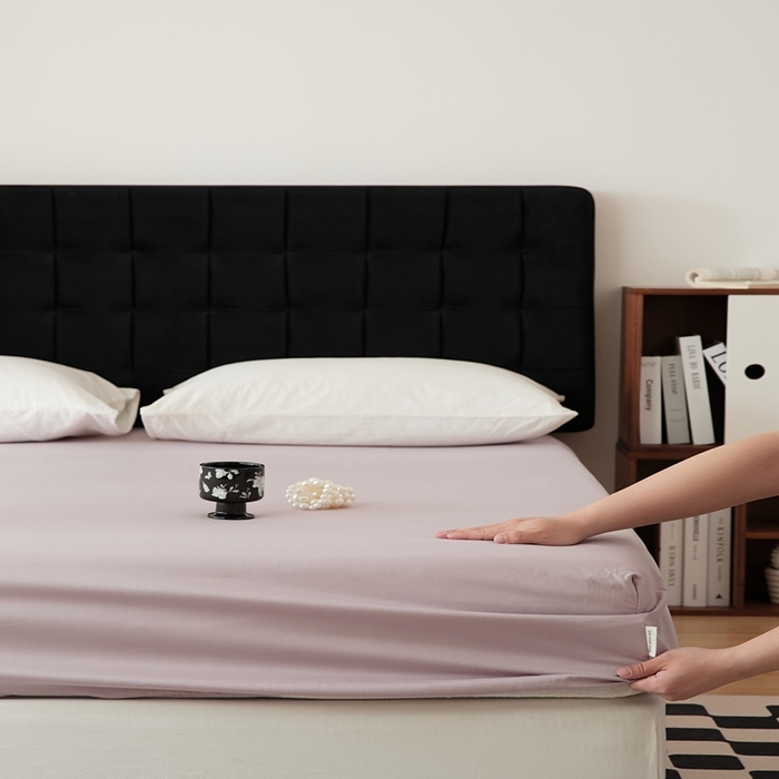 91家纺网 家纺一手货源 找家纺 EH家居 2025全棉半糖主义-单品系列-床笠 半糖-粉紫