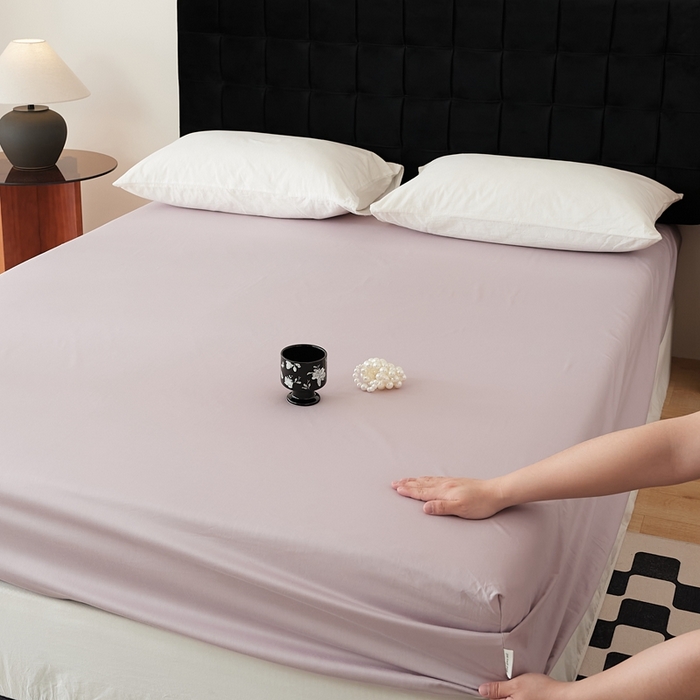 91家纺网 家纺一手货源 找家纺 EH家居 2025全棉半糖主义-单品系列-床笠 半糖-粉紫