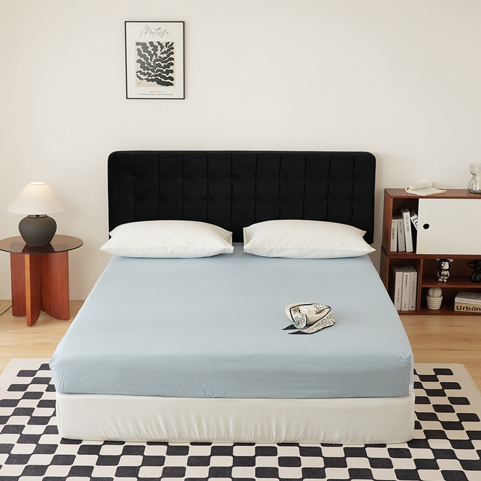 EH家居 2025全棉半糖主义-单品系列-床笠 半糖-光蓝