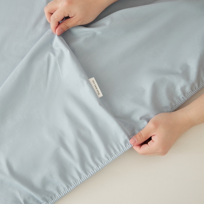 91家纺网 家纺一手货源 找家纺 EH家居 2025全棉半糖主义-单品系列-床笠 半糖-光蓝