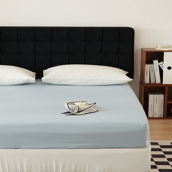 91家纺网 家纺一手货源 找家纺 EH家居 2025全棉半糖主义-单品系列-床笠 半糖-光蓝