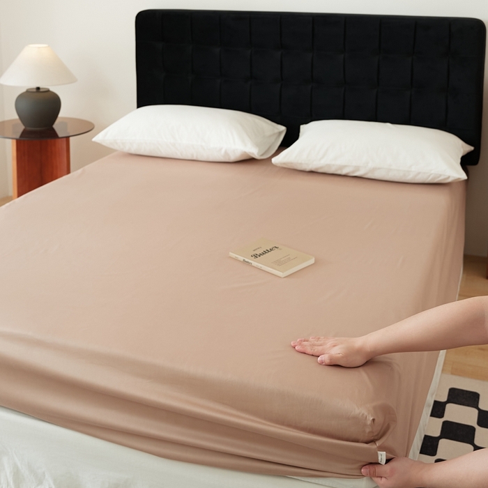 91家纺网 家纺一手货源 找家纺 EH家居 2025全棉半糖主义-单品系列-床笠 半糖-咖