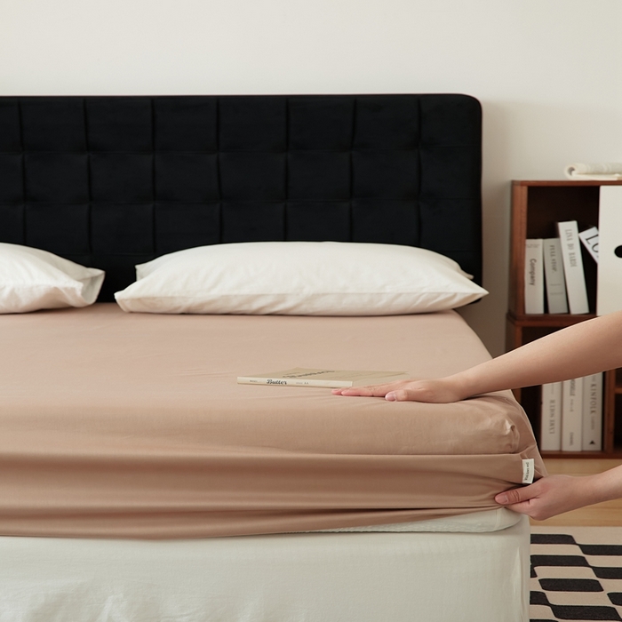 91家纺网 家纺一手货源 找家纺 EH家居 2025全棉半糖主义-单品系列-床笠 半糖-咖