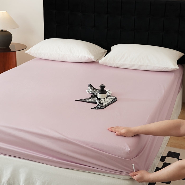 91家纺网 家纺一手货源 找家纺 EH家居 2025全棉半糖主义-单品系列-床笠 半糖-杨妃粉