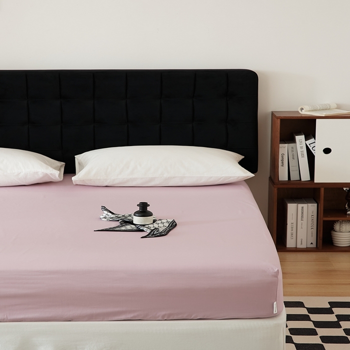 91家纺网 家纺一手货源 找家纺 EH家居 2025全棉半糖主义-单品系列-床笠 半糖-杨妃粉