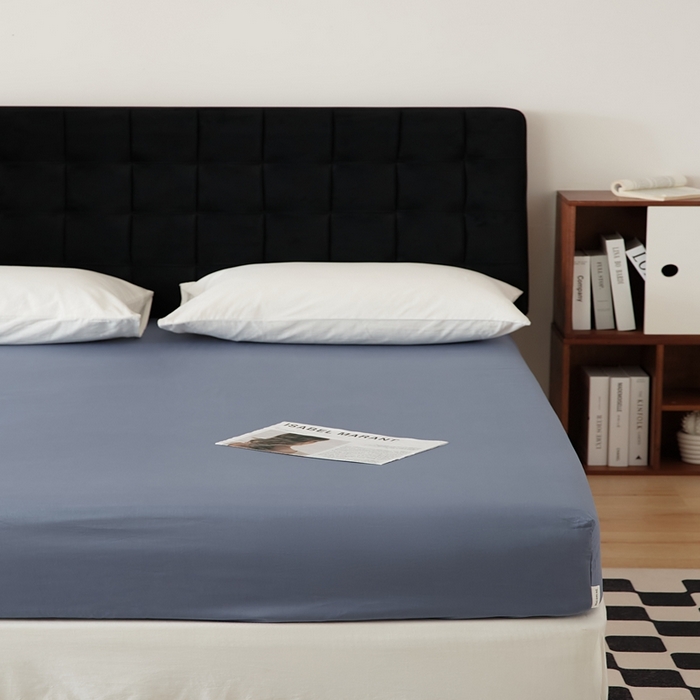 91家纺网 家纺一手货源 找家纺 EH家居 2025全棉半糖主义-单品系列-床笠 半糖-晴蓝