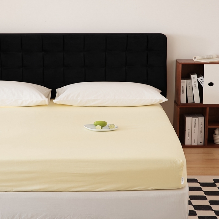 91家纺网 家纺一手货源 找家纺 EH家居 2025全棉半糖主义-单品系列-床笠 半糖-浅鹅黄