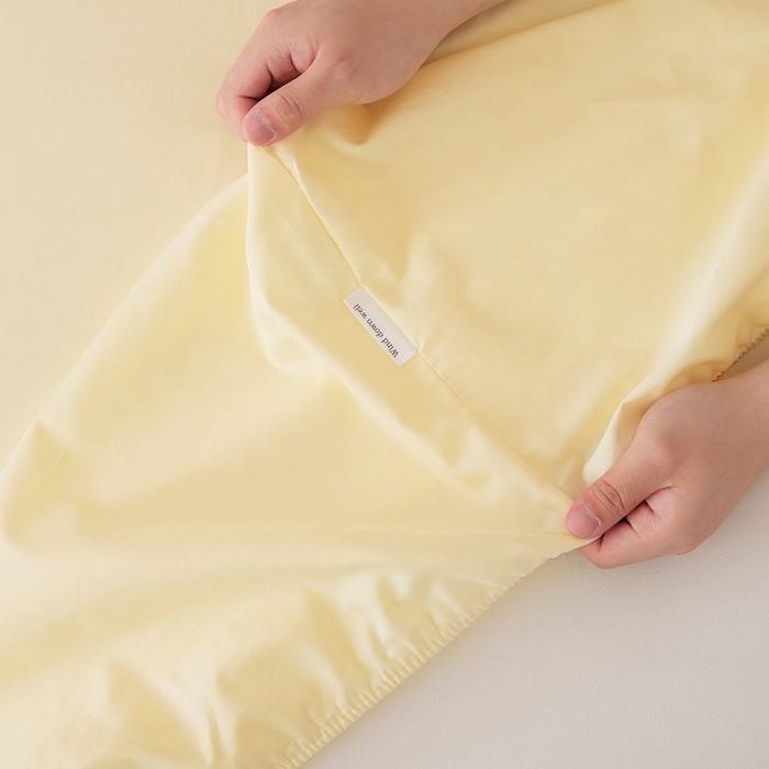 91家纺网 家纺一手货源 找家纺 EH家居 2025全棉半糖主义-单品系列-床笠 半糖-浅鹅黄