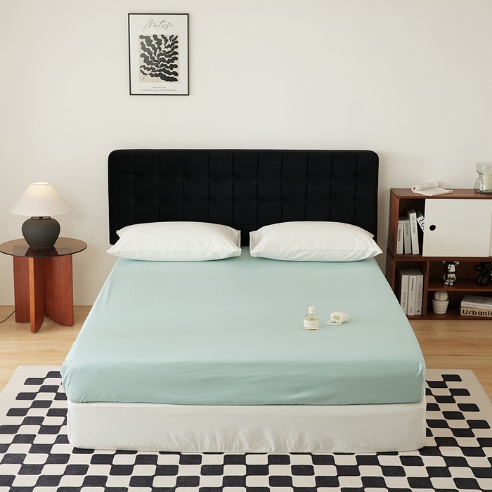 EH家居 2025全棉半糖主义-单品系列-床笠 半糖-浅葱绿