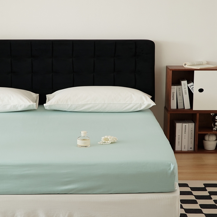 91家纺网 家纺一手货源 找家纺 EH家居 2025全棉半糖主义-单品系列-床笠 半糖-浅葱绿