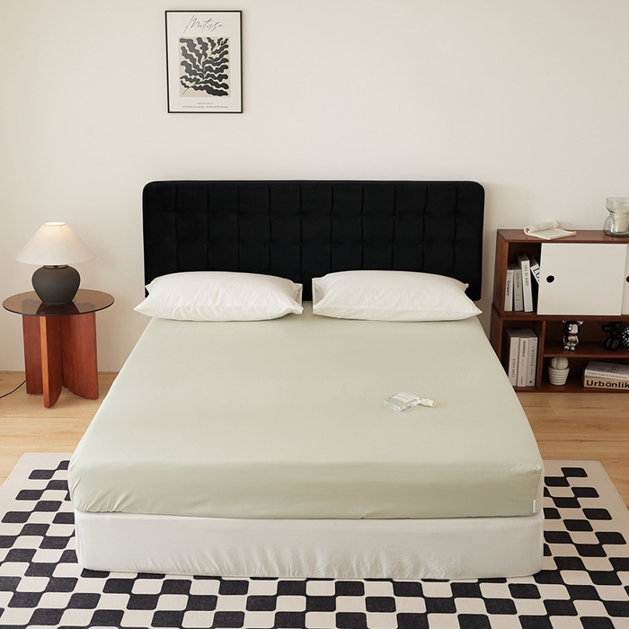 EH家居 2025全棉半糖主义-单品系列-床笠 半糖-浅草色