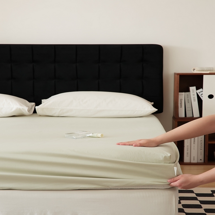 91家纺网 家纺一手货源 找家纺 EH家居 2025全棉半糖主义-单品系列-床笠 半糖-浅草色