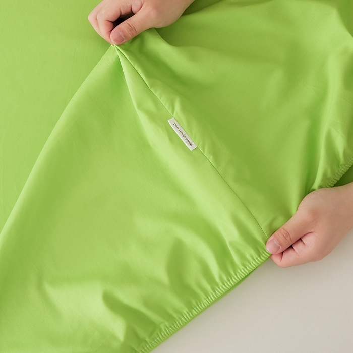 91家纺网 家纺一手货源 找家纺 EH家居 2025全棉半糖主义-单品系列-床笠 半糖-苹果绿