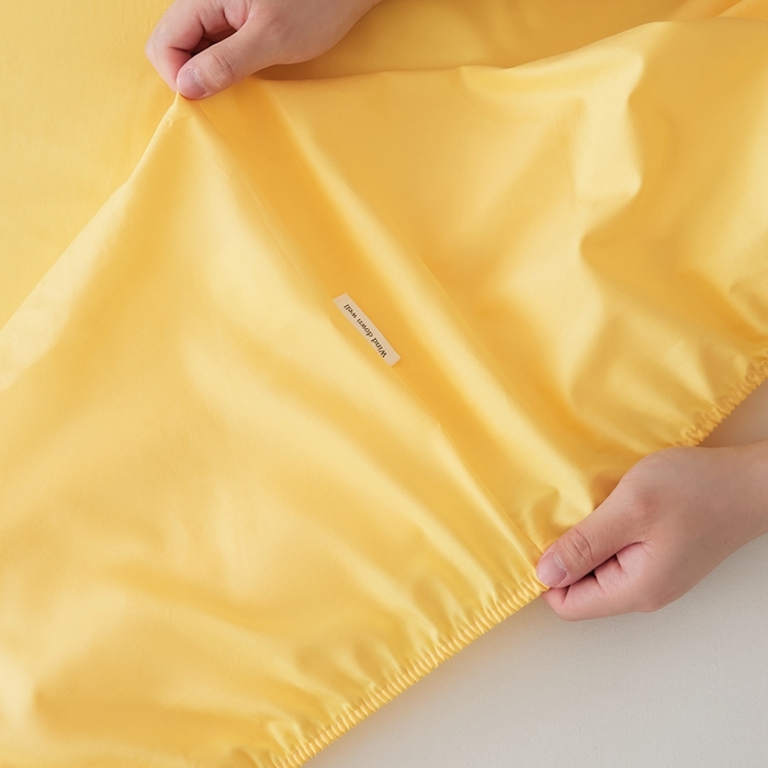 91家纺网 家纺一手货源 找家纺 EH家居 2025全棉半糖主义-单品系列-床笠 半糖-芒果黄