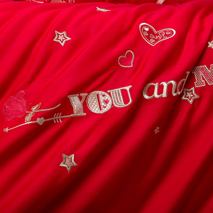 91家纺网 家纺一手货源 找家纺 （总）洽想家 2025新款全棉新中式刺绣婚庆四件套多件套（控价销售最低不低于288元）