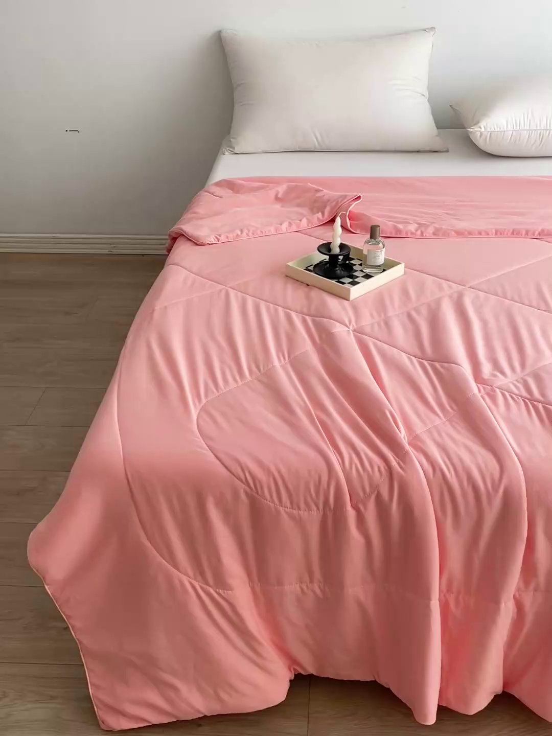 91家纺网 家纺一手货源 找家纺 思雅庭 2025新款水洗棉新疆棉花被夏被夏凉被空调被子 粉色