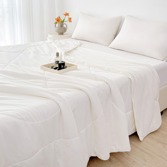 91家纺网 家纺一手货源 找家纺 思雅庭 2025新款水洗棉新疆棉花被夏被夏凉被空调被子 白色