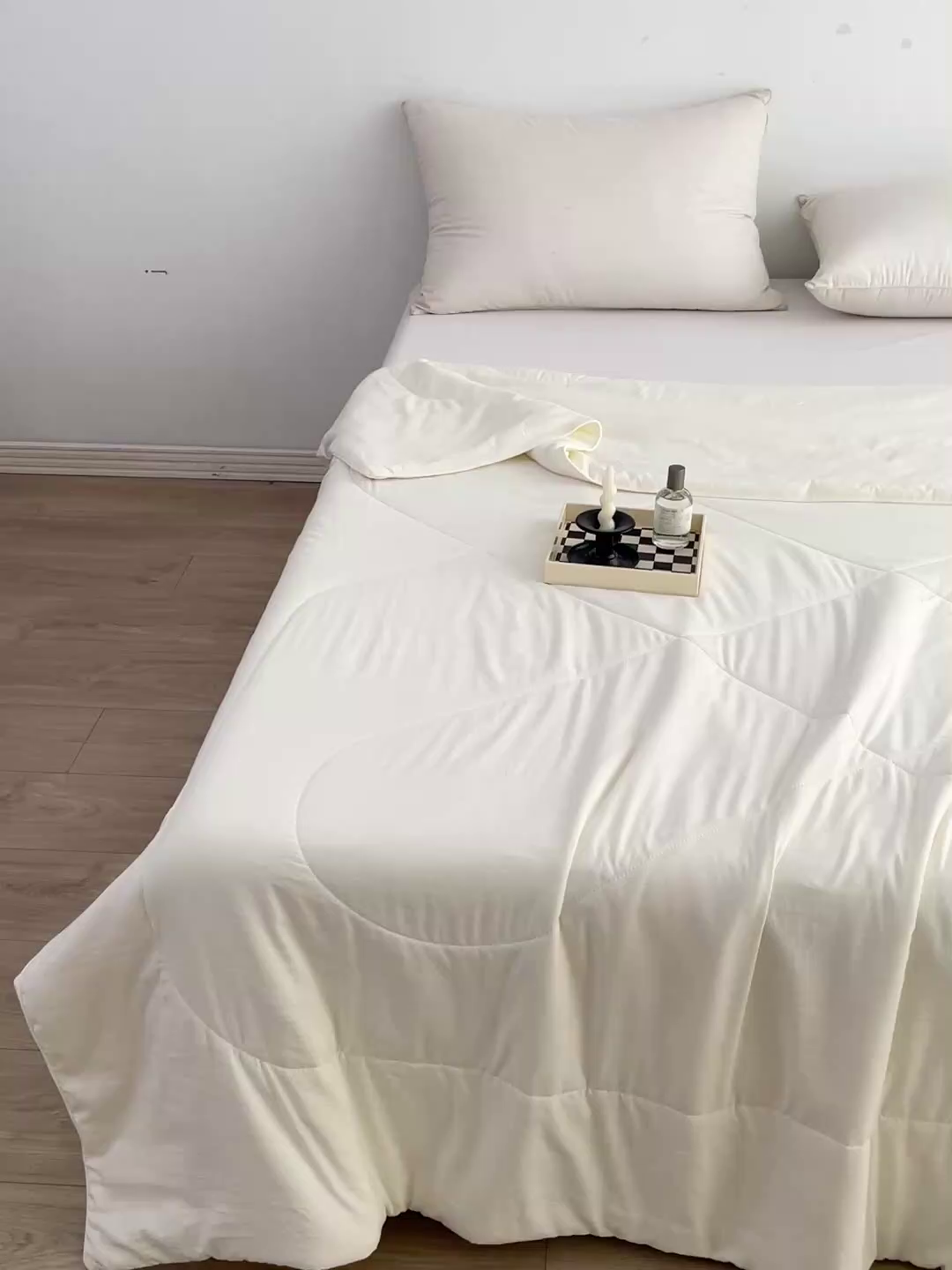 91家纺网 家纺一手货源 找家纺 思雅庭 2025新款水洗棉新疆棉花被夏被夏凉被空调被子 白色