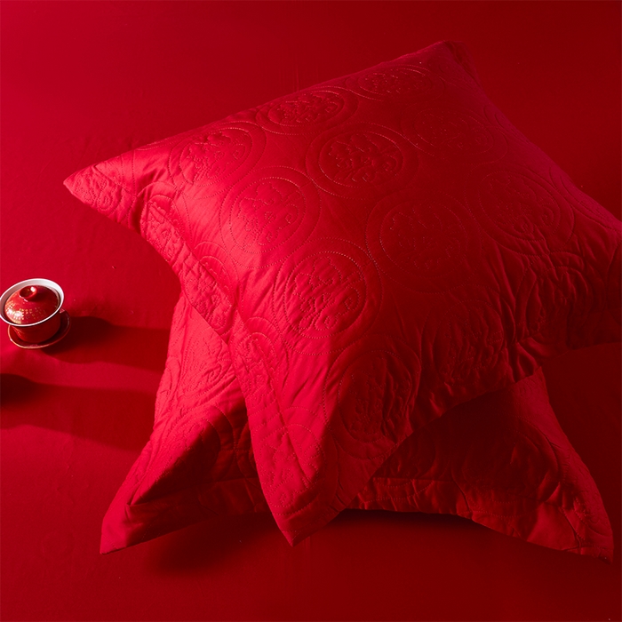 91家纺网 家纺一手货源 找家纺 洽想家 2025新款全棉新中式刺绣婚庆四件套多件套（控价销售最低不低于288元） 永结同心（本线刺绣）