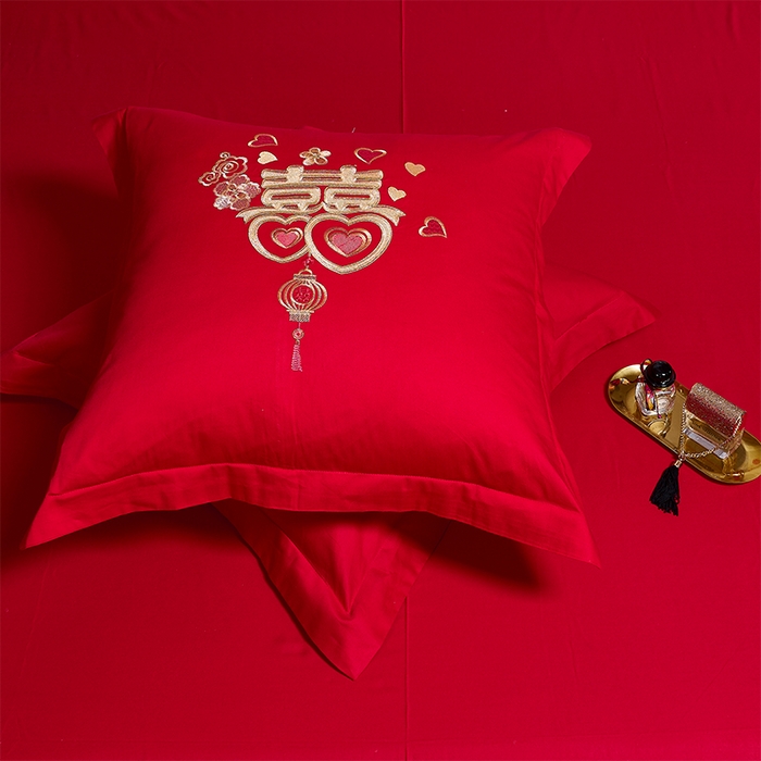 91家纺网 家纺一手货源 找家纺 洽想家 2025新款全棉新中式刺绣婚庆四件套多件套（控价销售最低不低于288元） 诗情画意