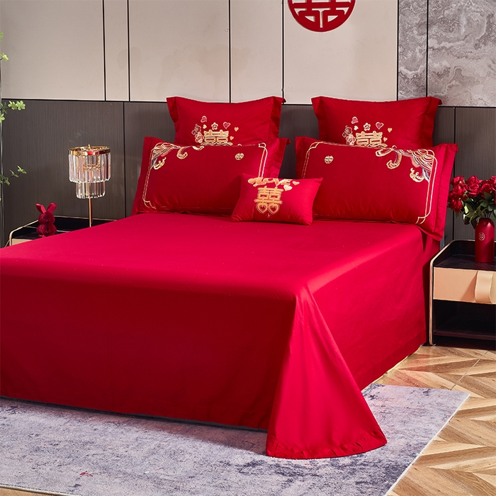 91家纺网 家纺一手货源 找家纺 洽想家 2025新款全棉新中式刺绣婚庆四件套多件套（控价销售最低不低于288元） 龙威凤彩