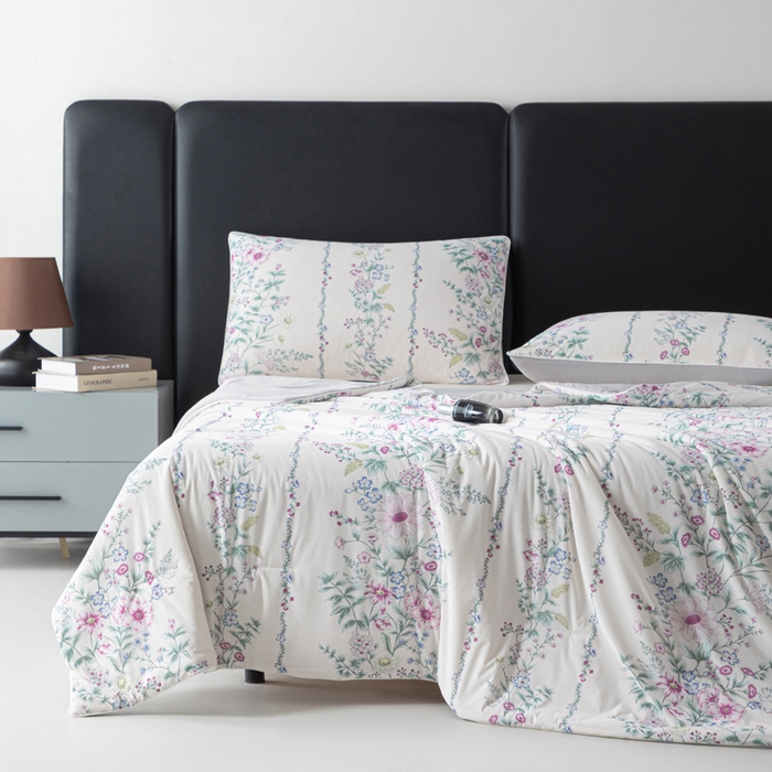 91家纺网 家纺一手货源 找家纺 （总）玛德琳 2025新款A类兰精天丝印花凉感丝系列