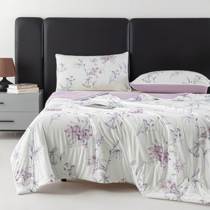 玛德琳 2025新款A类兰精天丝印花凉感丝系列 满庭芳