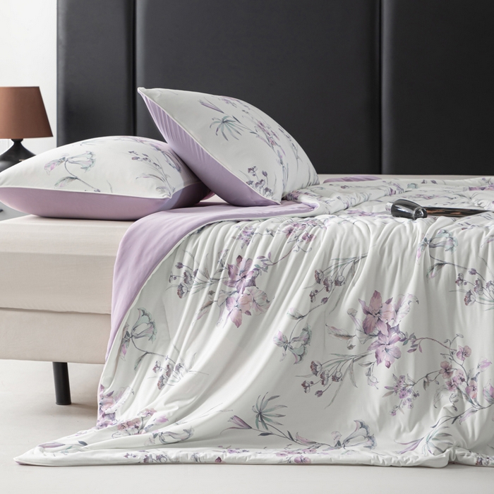 91家纺网 家纺一手货源 找家纺 玛德琳 2025新款A类兰精天丝印花凉感丝系列 满庭芳