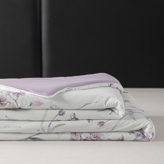 91家纺网 家纺一手货源 找家纺 玛德琳 2025新款A类兰精天丝印花凉感丝系列 满庭芳