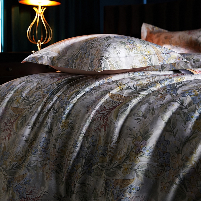 91家纺网 家纺一手货源 找家纺 （总）缔缦 2025新款定织八枚锻s140数码印花系列四件套