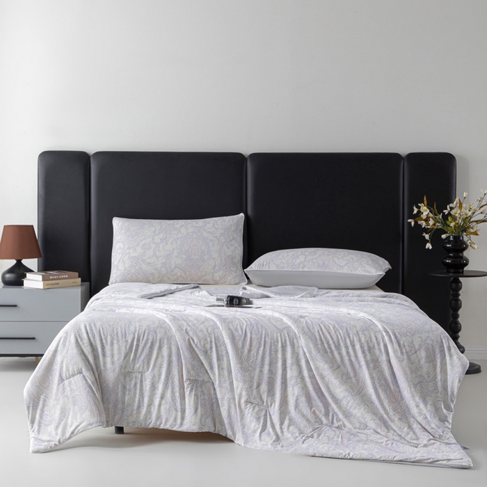 91家纺网 家纺一手货源 找家纺 玛德琳 2025新款A类兰精天丝印花凉感丝系列 莉格西塔