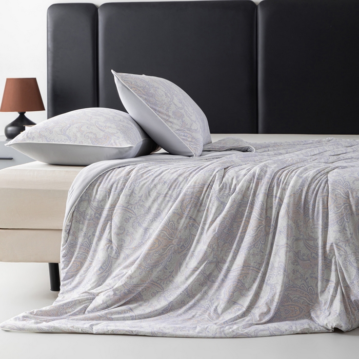 91家纺网 家纺一手货源 找家纺 玛德琳 2025新款A类兰精天丝印花凉感丝系列 莉格西塔