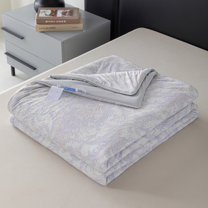 91家纺网 家纺一手货源 找家纺 玛德琳 2025新款A类兰精天丝印花凉感丝系列 莉格西塔