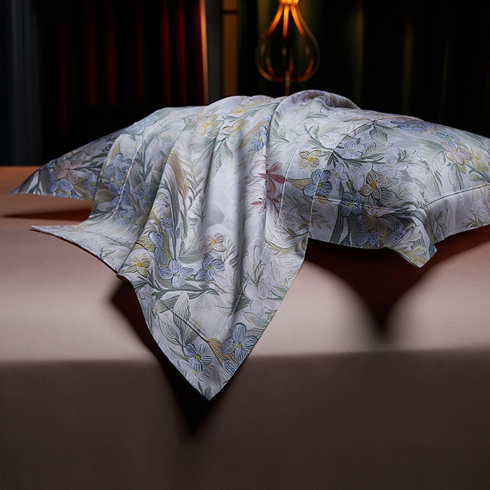 91家纺网 家纺一手货源 找家纺 缔缦 2025新款定织八枚锻s140数码印花系列四件套 暗香